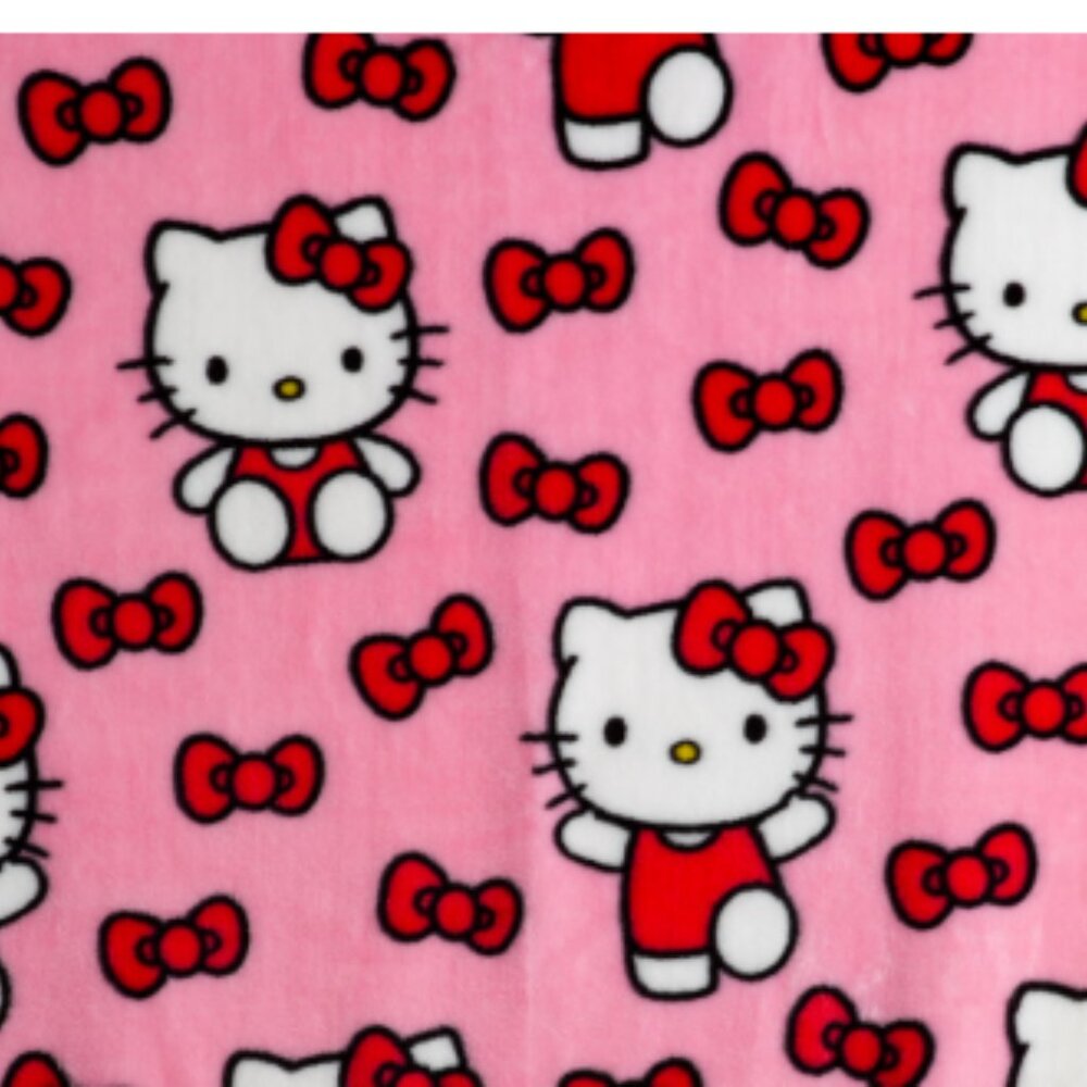 HELLO KITTY Plush Charming Bows Throw - Picture 2 of 2